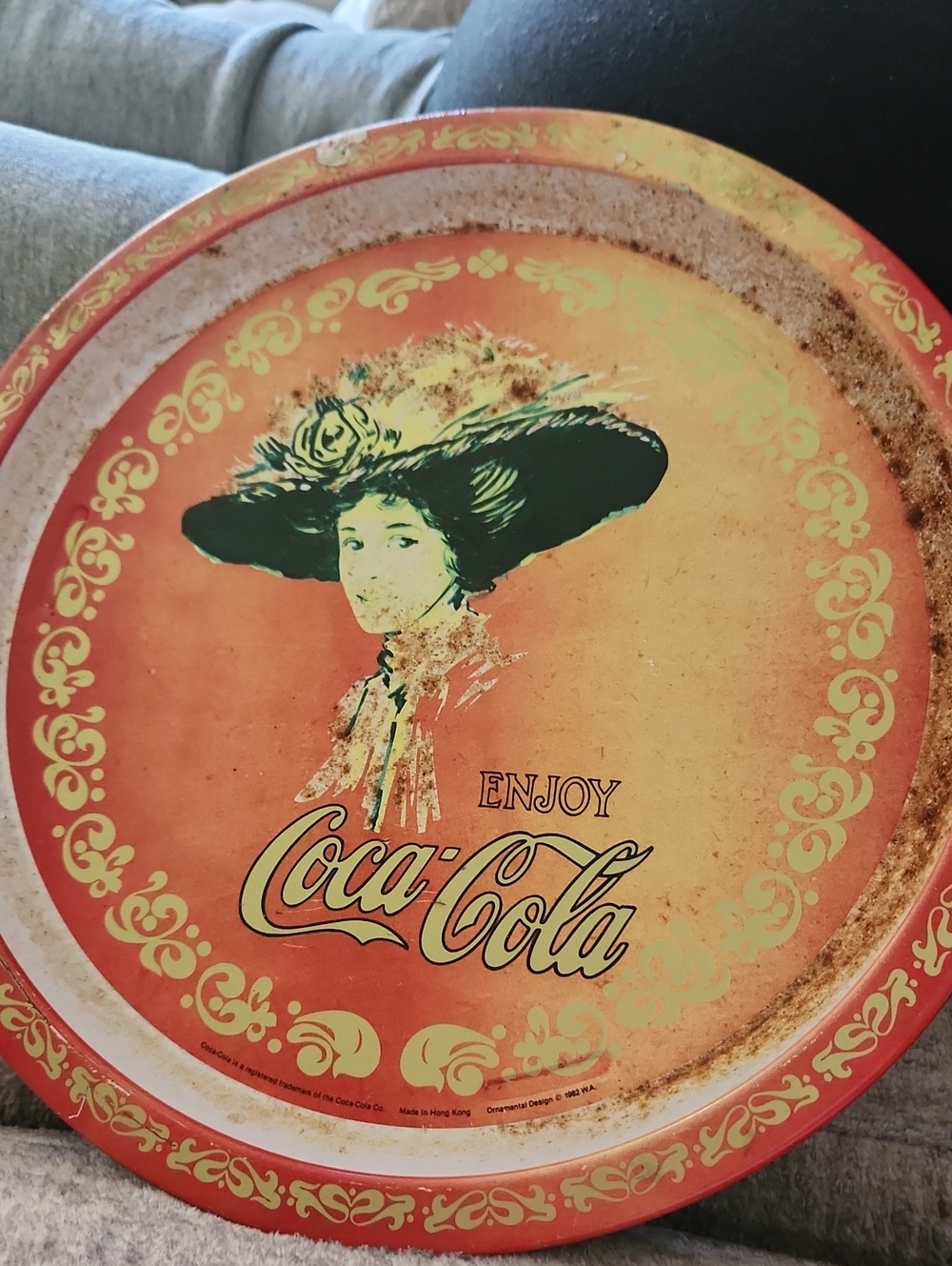 Coca-Cola Vintage Style Red and Yellow Decorative Serving Tray